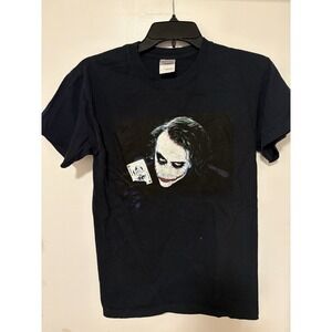 Vintage Y2K The Joker Heath Ledger The Dark Knight 2008 Black S Batman DC Shirt